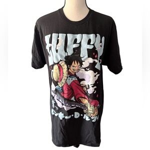 One Piece Luffy Samurai Sword Puff Print T-Shirt Hot Topic Anime Size Large